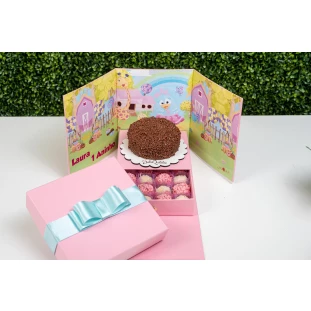 Caixa Cenário Galinha Pintadinha Rosa